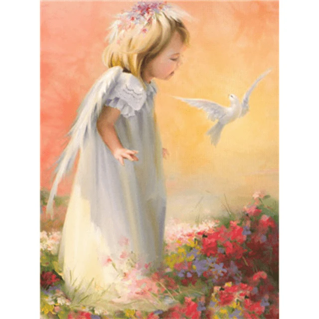Paint By Numbers | Little Angel and Flying Dove