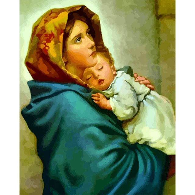 Paint By Numbers | Mother Mary and Jesus