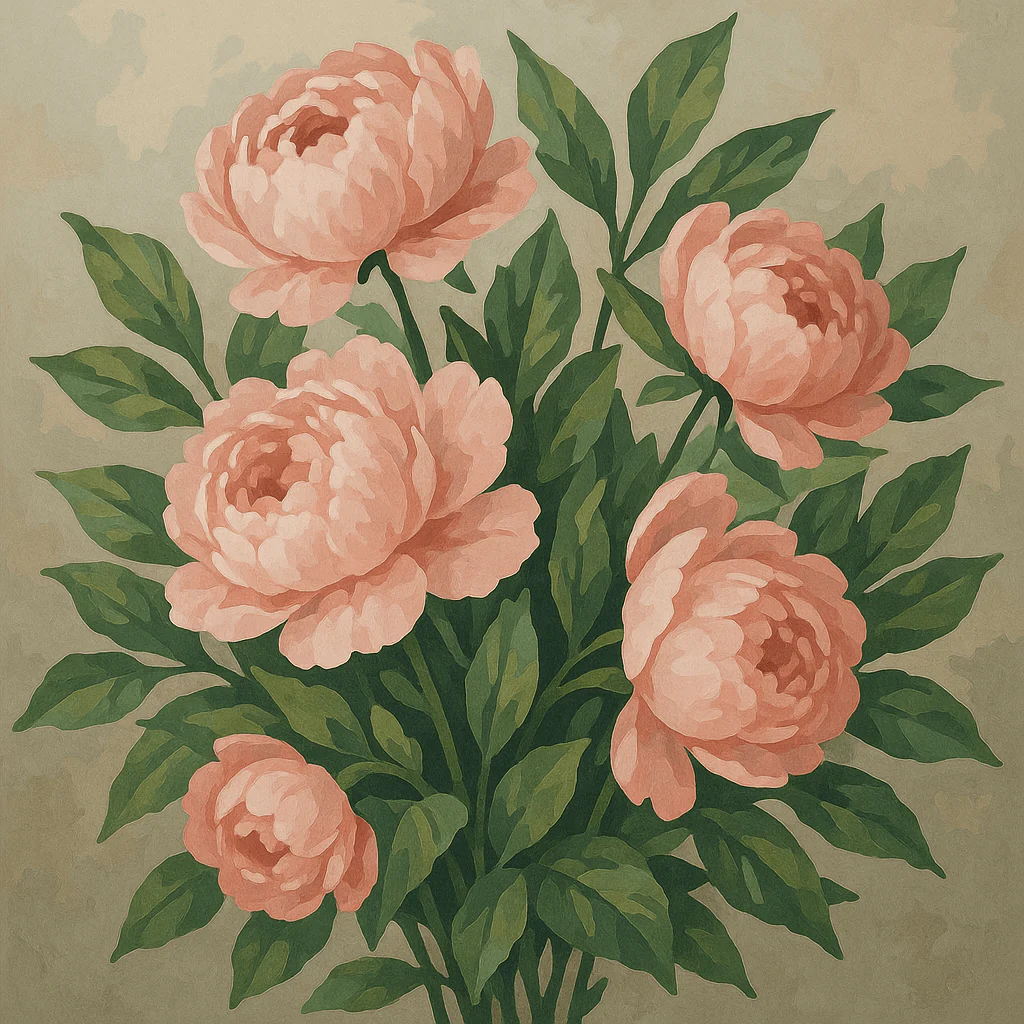 Paint By Numbers | Pink Peonies Bouquet
