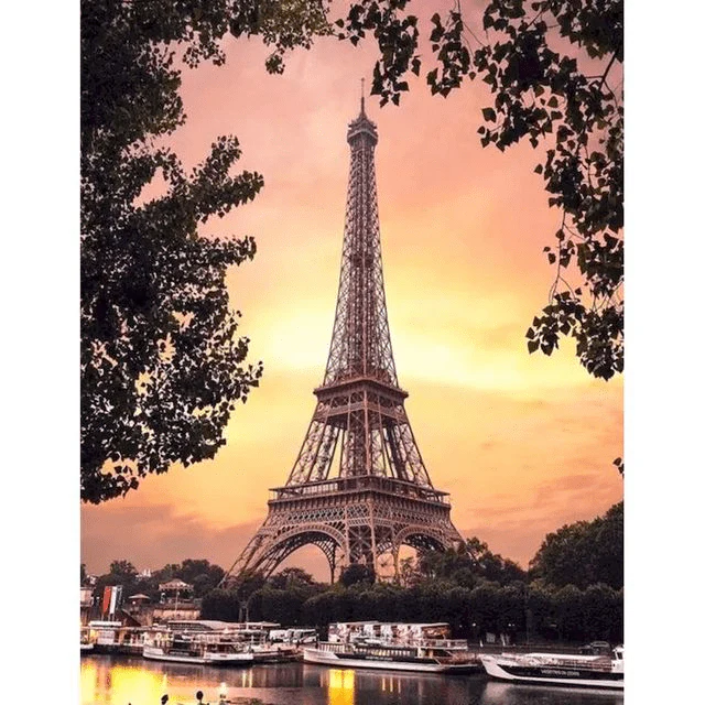 Paint By Numbers | Pink Sky in Paris