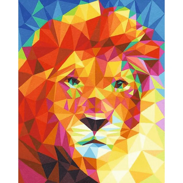 Paint By Numbers | Polygonal Art Lion