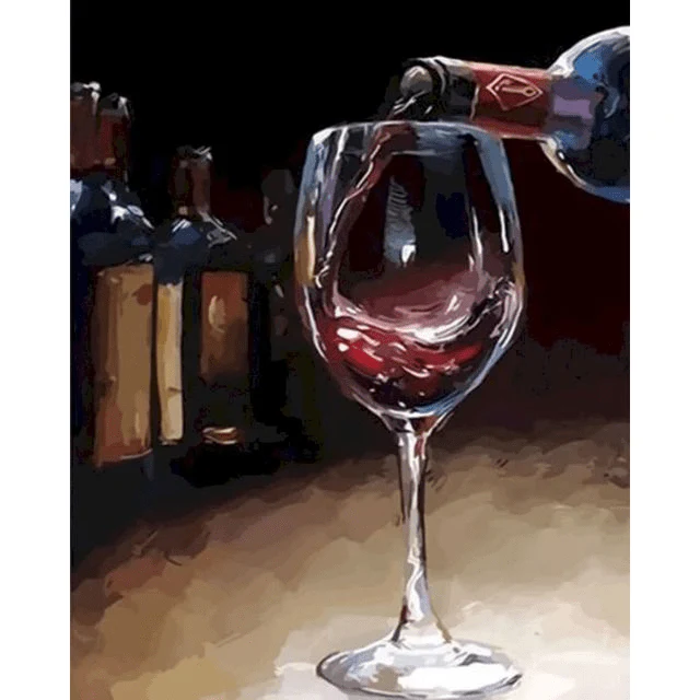 Paint By Numbers | Pouring Red Wine
