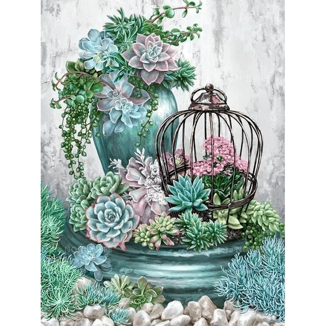 Paint By Numbers | Succulent Garden