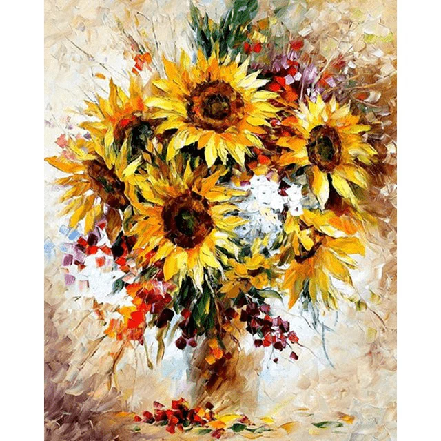 Paint By Numbers | Sunflower Vase