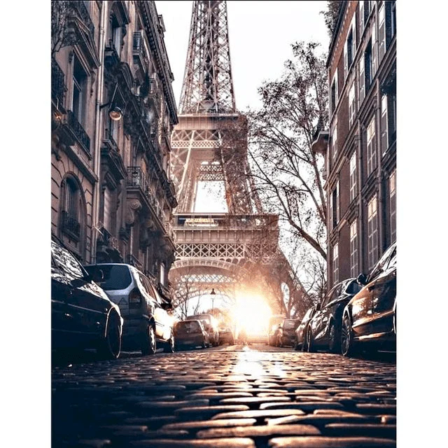 Paint By Numbers | Sunrise in Eiffel Tower