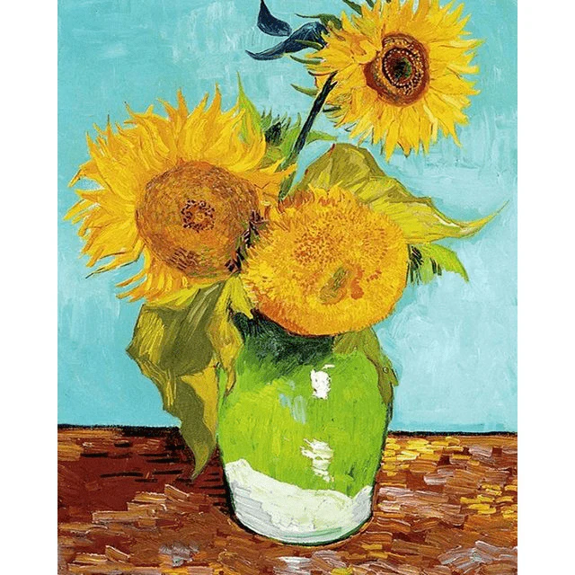 Paint By Numbers | Vincent Van Gogh's Three Sunflowers