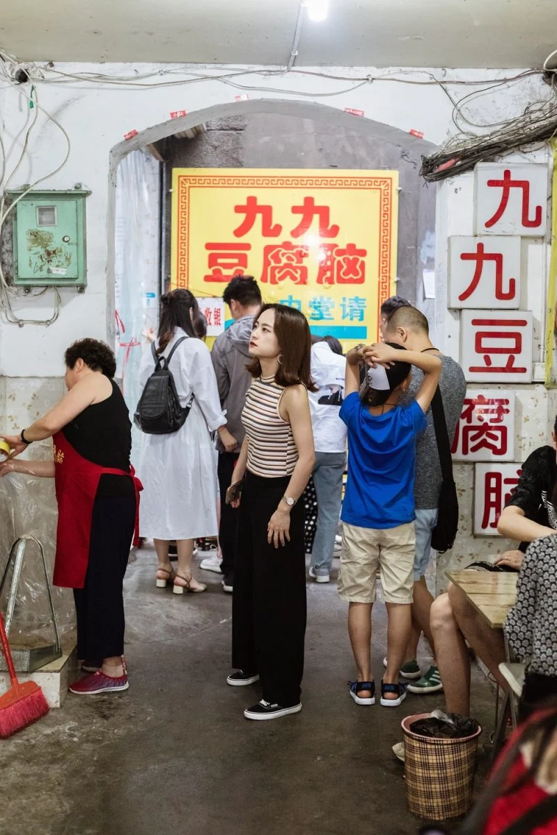 Paint By Numbers | Leshan - People Standing Outside Kanji Store