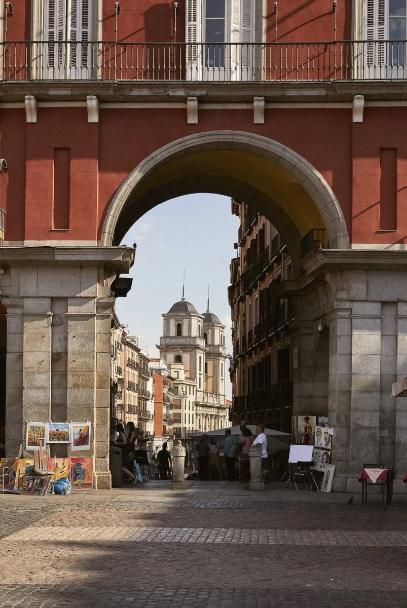 Paint By Numbers | Madrid - People Staying On Street Near Building
