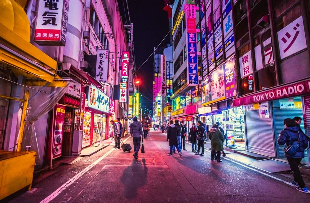 Paint By Numbers | Tokyo - People Walking Between City Building
