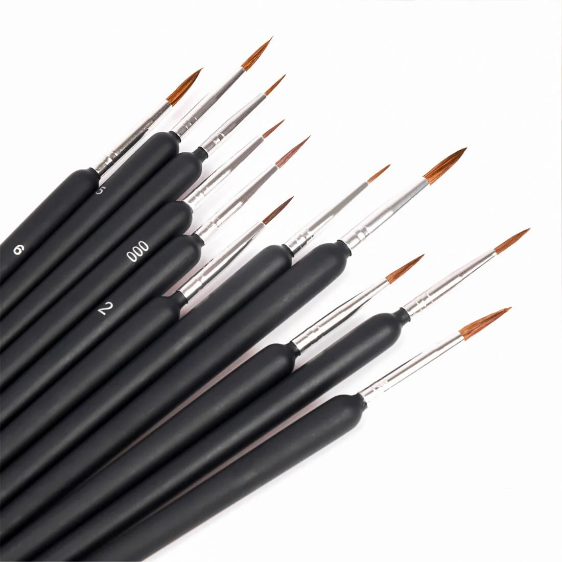 Professional Nylon 10-Piece Set Miniature Brushes - Image 5