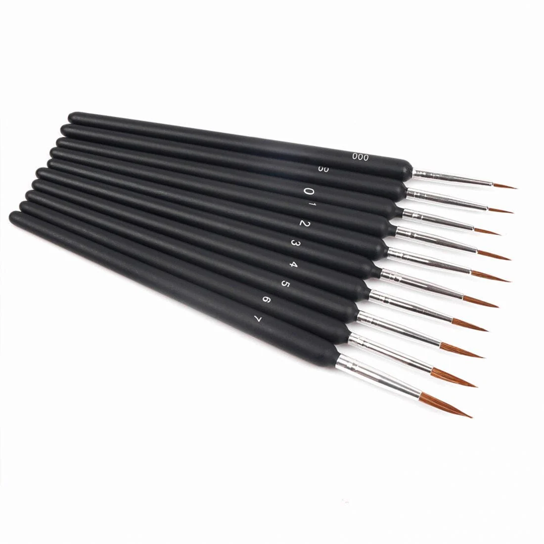 Professional Nylon 10-Piece Set Miniature Brushes - Image 6