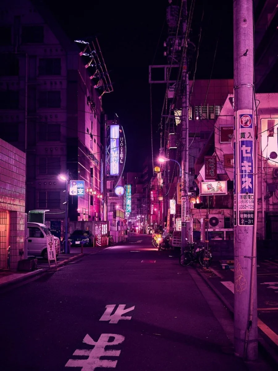Paint By Numbers | Tokyo - Roadway Beside Commercial Buildings