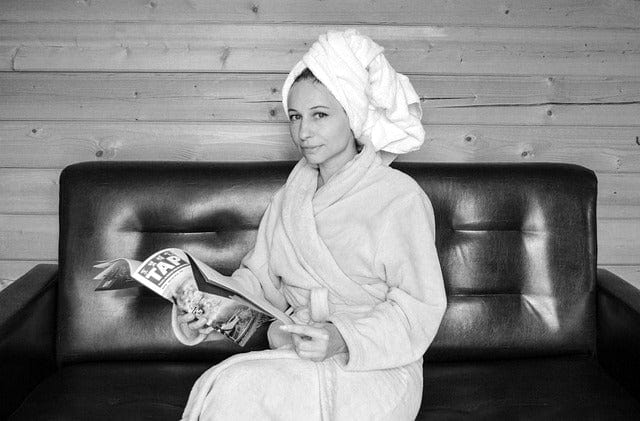 Robe Woman After A Shower Paint By Number Kit