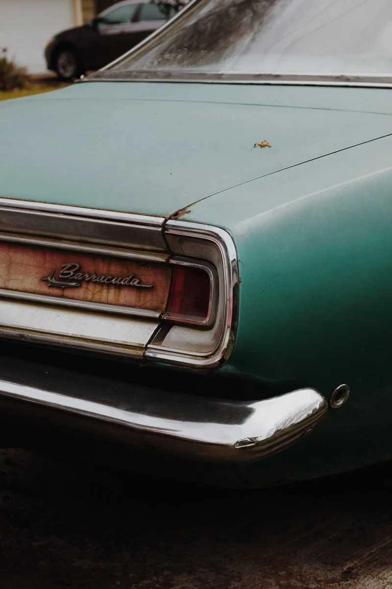 Paint By Numbers | Barracuda - Teal And Silver Car Door