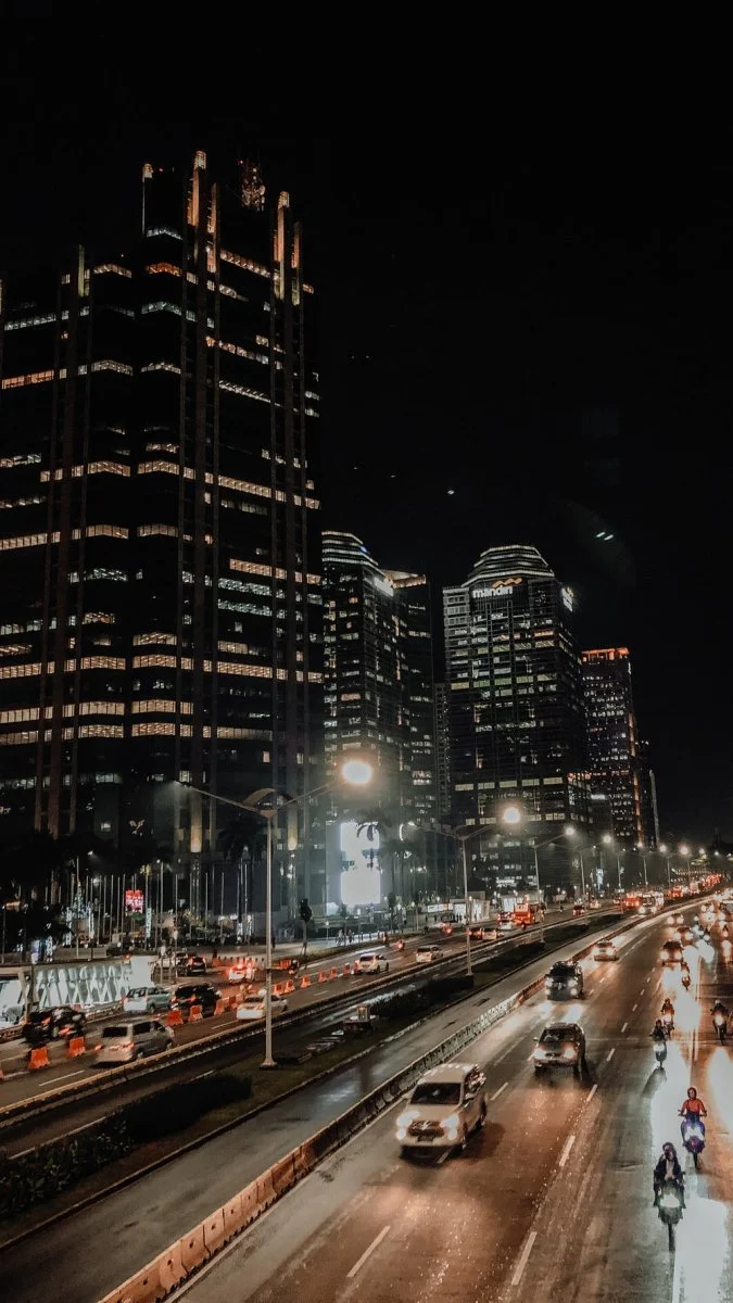 Paint By Numbers | Jakarta - Vehicles On Bridge In City