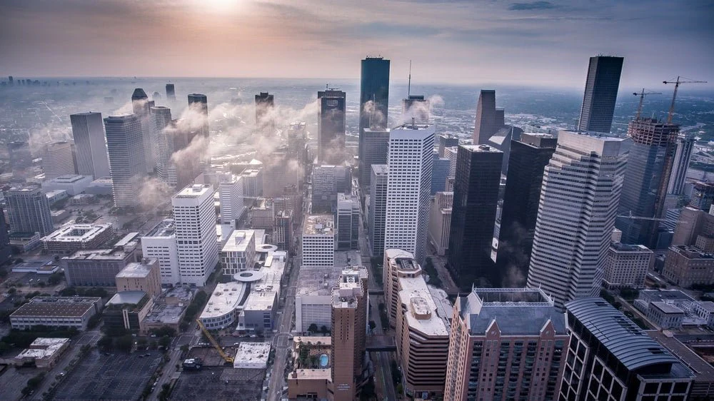 Paint By Numbers | Houston - White High-Rise Buildings