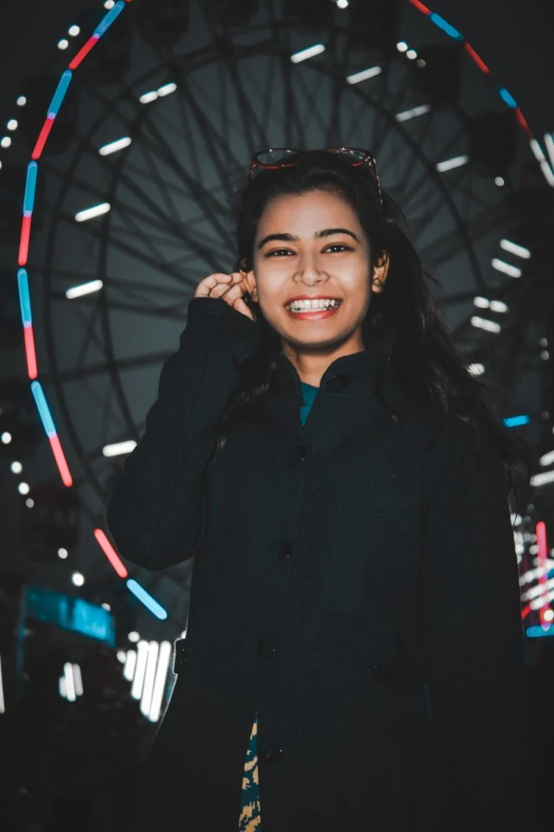 Paint By Numbers | Lucknow - Woman In Black Jacket Smiling