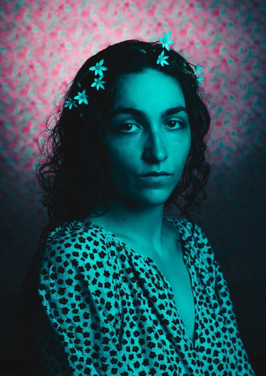 Paint By Numbers | Woman In White And Black Polka Dot Shirt