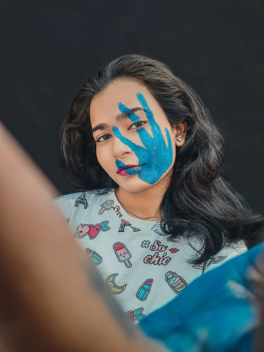Paint By Numbers | Lucknow - Woman With Blue Face Paint