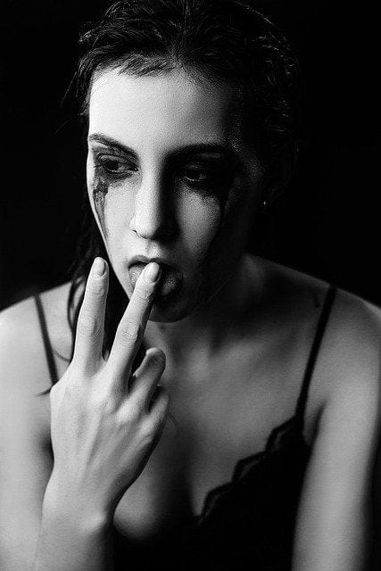 Young Woman Portrait Black And White Paint By Number Kit